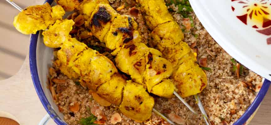 Brochettes de poulet tandoori
