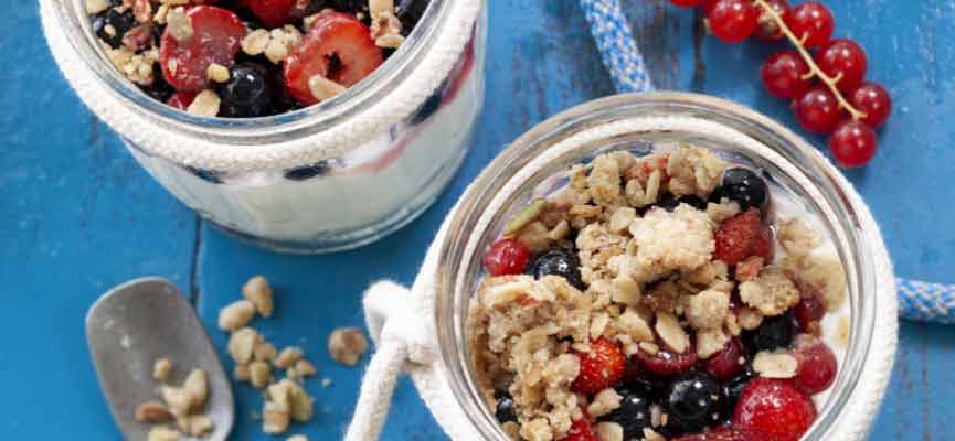 Crumble de fruits au yaourt Crumble de fruits au yaourt